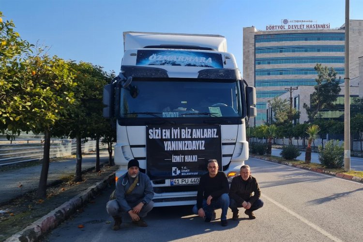 İzmit'in yardım tırları Hatay Dörtyol’da