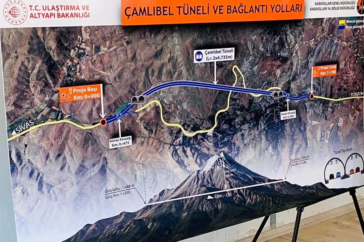 Karadeniz-Akdeniz hattında önemli adım... Çamlıbel Tüneli'nde inşa süreci başladı