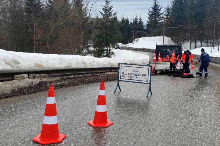 Kartepe zirve yolunda bakım onarım yapıldı