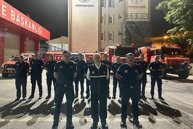Kayseri Büyükşehir'den Mersin'e yangın desteği