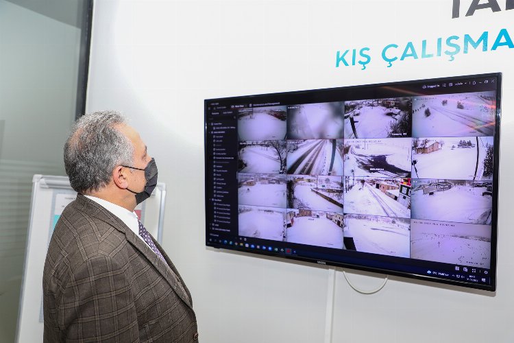 Kayseri Talas'tan kar çalışması