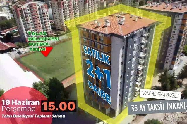 Kayseri Talas'tan taksitli yatırım fırsatı