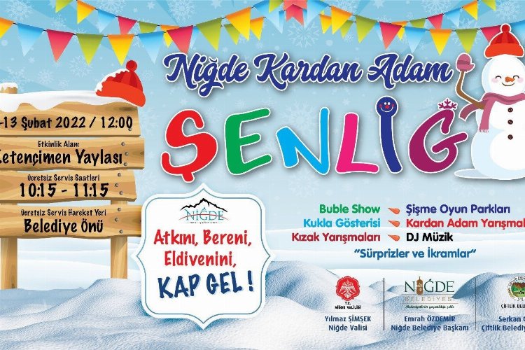 Ketençimen Yaylası'nda kardam adam şenliği