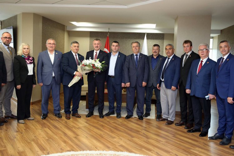 Kocaeli'de muhtarlardan Başkan Büyükakın'a ziyaret