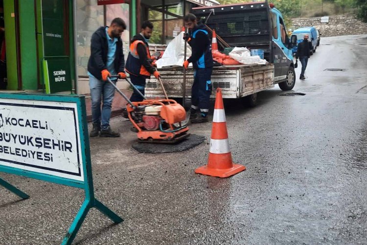 Kocaeli'de Yol Bakım Timi'nden talebe hızlı cevap