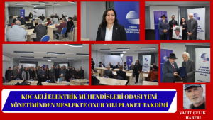 Kocaeli Elektrik Mühendisleri Odası Yeni Yönetiminden Meslekte Onur Yılı Plaket Takdimi