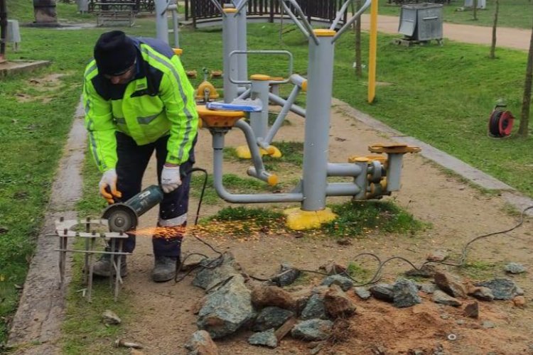 Kocaeli Gebze'de parklar yenileniyor 