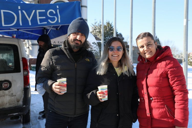 Kocaeli İzmit'te sınav önceki çorba ikramı