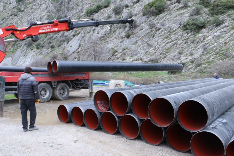 Manisa'da Ilıca'ya 11 milyonluk çelik boru