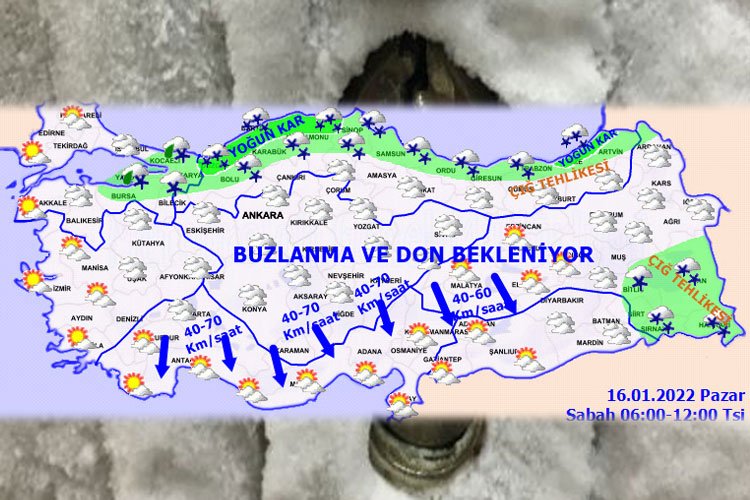 Meteoroloji'den buzlanma ve don uyarısı