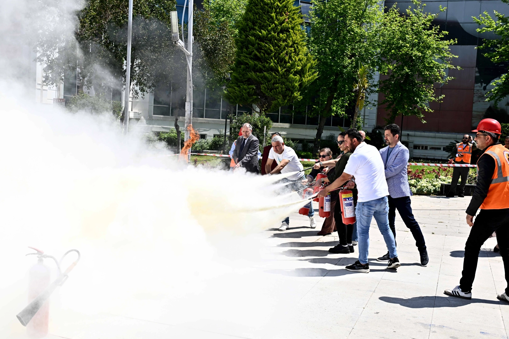 Muratpaşa’da yangın tatbikatı