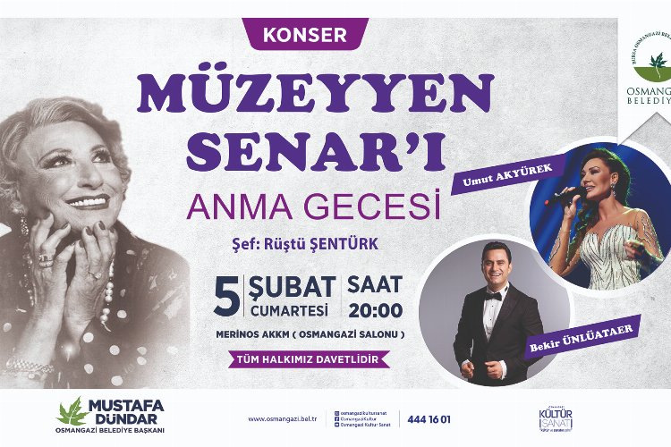 Müzeyyen Senar Bursa Osmangazi'de anılacak 