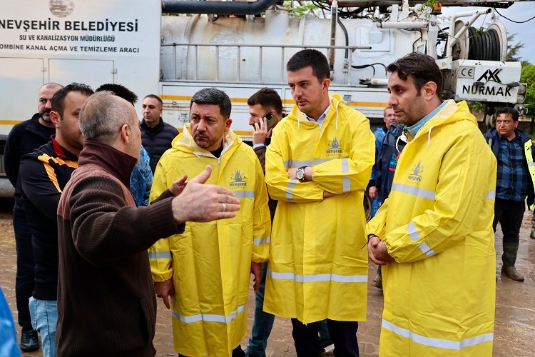 Nevşehir'de ekipler yoğun yağışlarda teyakkuz halindeydi