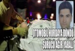 Otomobil hurdaya döndü, sürücü ağır yaralı