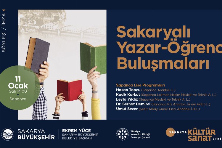 Sakaryalı yazarlar Sapanca’da öğrencilerle buluşacak