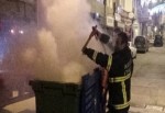 Sigara izmariti çöp konteynırını yaktı