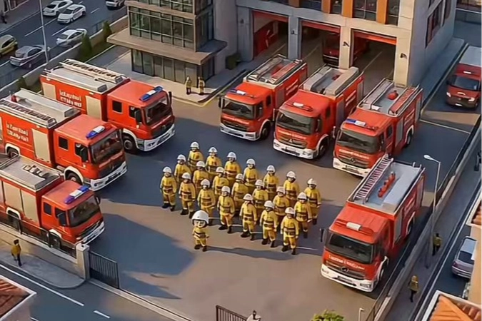 İstanbul İtfaiyesi’nden çocuklara 