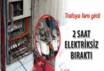 Trafoya giren fare 2 saat elektriksiz bıraktı