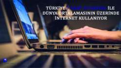 Türkiye internet kullanımı ,dünya ortalamasın üzerinde