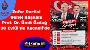 Ümit Özdağ 30 Eylül’de Kocaeli’de