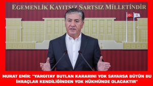 YENİ Parti Grup Başkan Vekili Murat Emir’den TBMM'de Açıklama