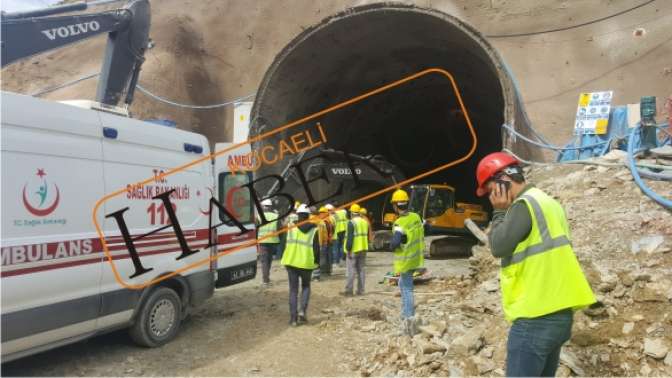 Tünel girişinde göçül 1 işçi yaralandı