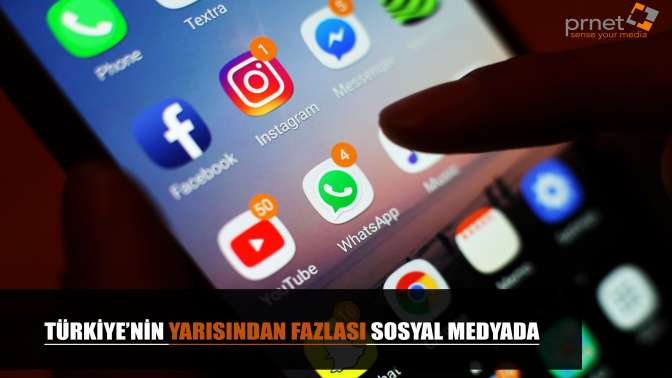 Türkiye’nin yarısından fazlası sosyal medyada