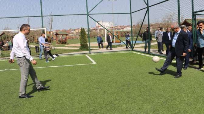 Ünal Köken ve Zeki Aygün Namazgah Tema Parkı İnceledi”