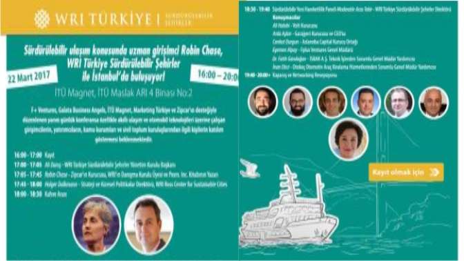 WRI Türkiye; Sürdürülebilir Ulaşım Konusunda Robin Chase İstanbulda