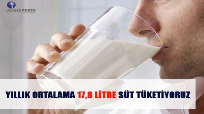 Yıllık ortalama 17,8 litre süt tüketiyoruz