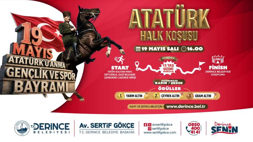 19 Mayıs Coşkusu Derince’de Atatürk Halk Koşusu ile Taçlanacak