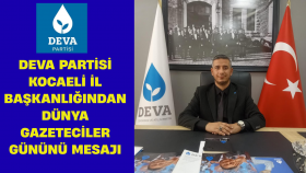 DEVA Partisi Kocaeli İl Başkanlığından Dünya Gazeteciler Gününü Mesajı